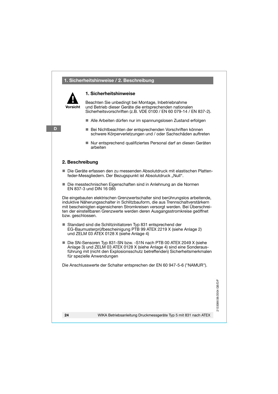 WIKA 532.53+8xx User Manual | Page 24 / 52