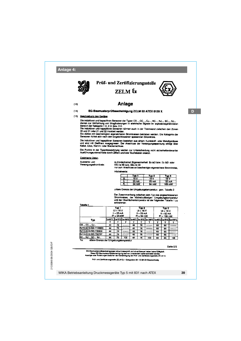 WIKA 532.53+8xx User Manual | Page 39 / 52