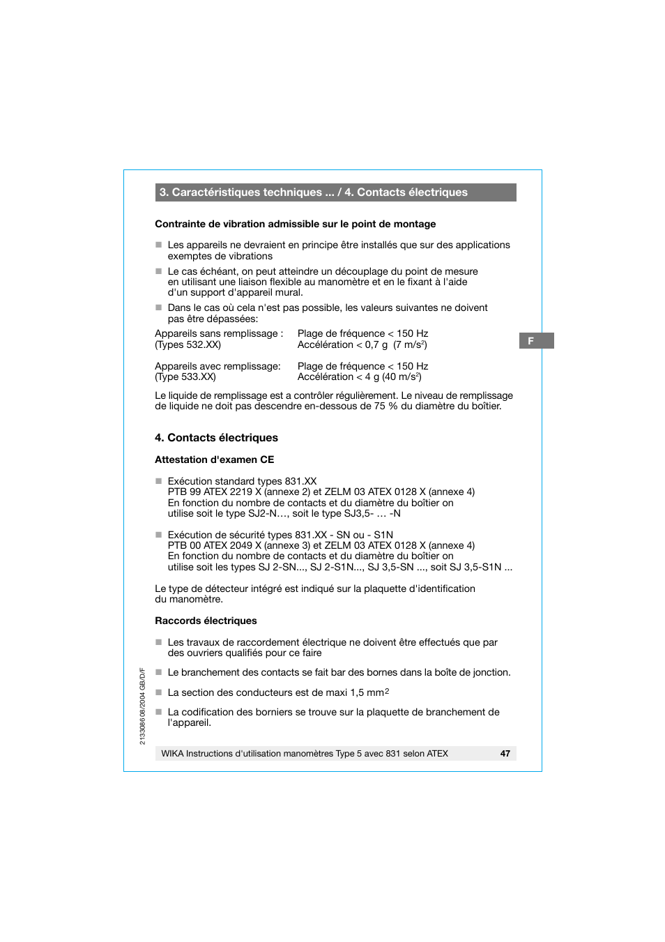 WIKA 532.53+8xx User Manual | Page 47 / 52