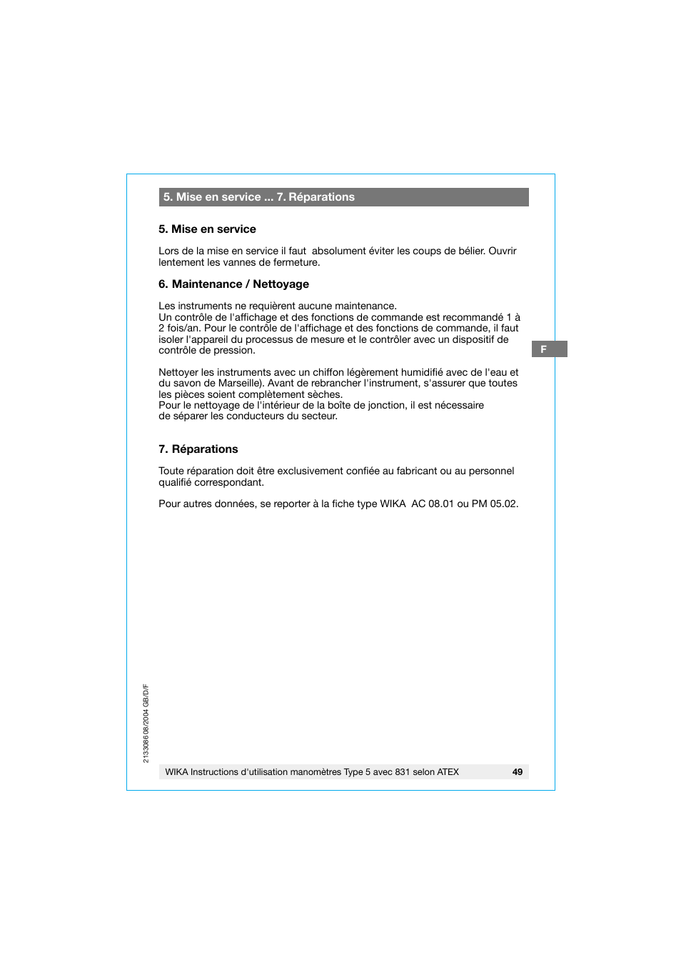 WIKA 532.53+8xx User Manual | Page 49 / 52