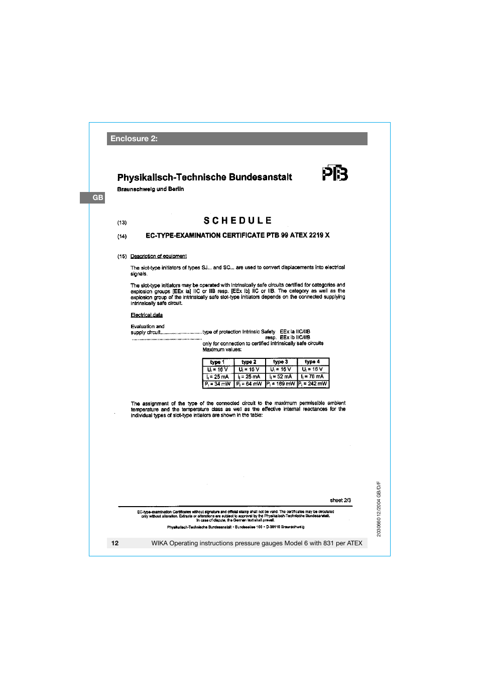 WIKA 630.20 User Manual | Page 12 / 52