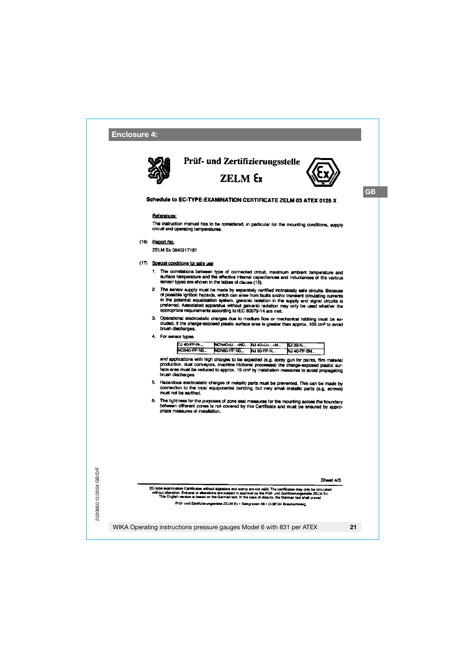 WIKA 630.20 User Manual | Page 21 / 52