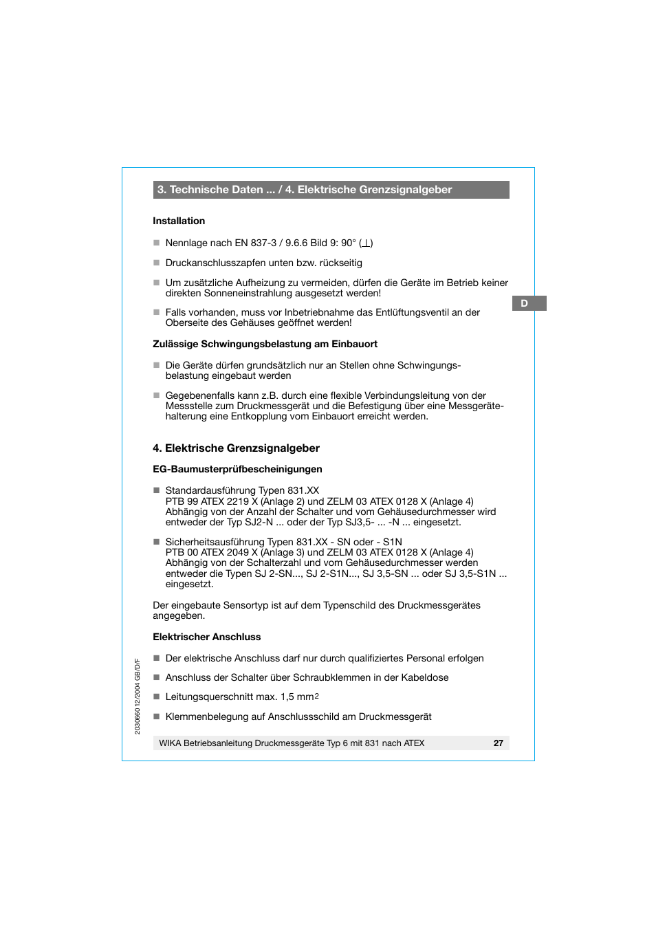 WIKA 630.20 User Manual | Page 27 / 52