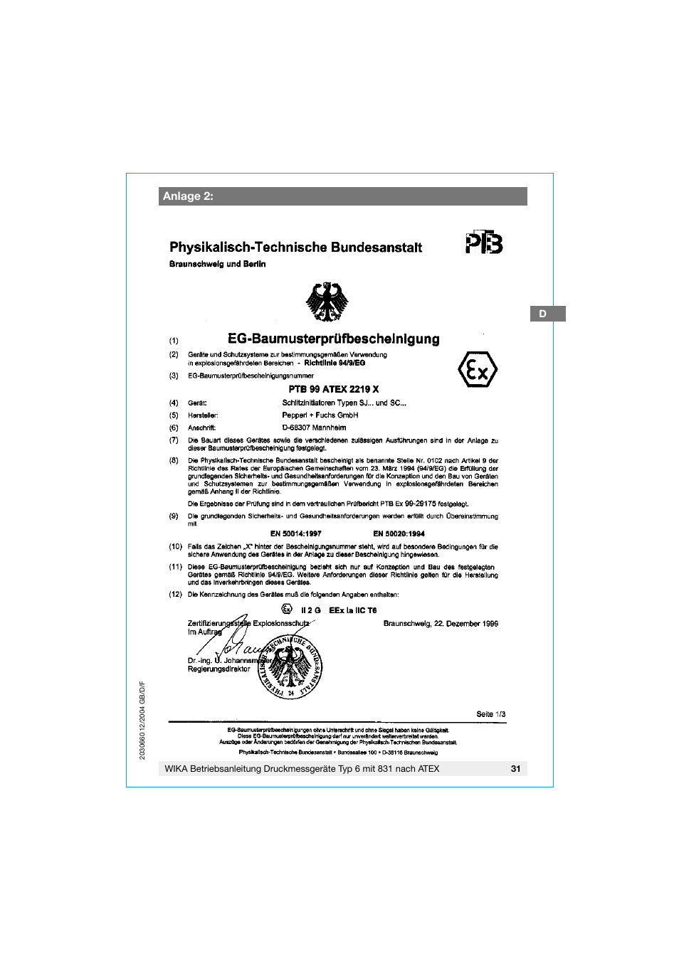 WIKA 630.20 User Manual | Page 31 / 52