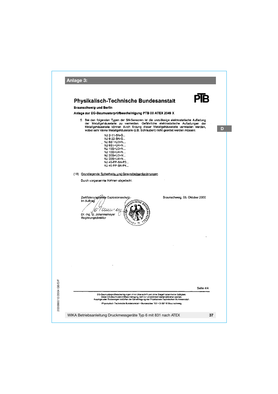 WIKA 630.20 User Manual | Page 37 / 52