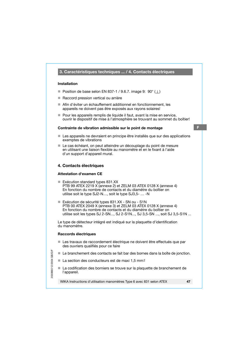WIKA 630.20 User Manual | Page 47 / 52