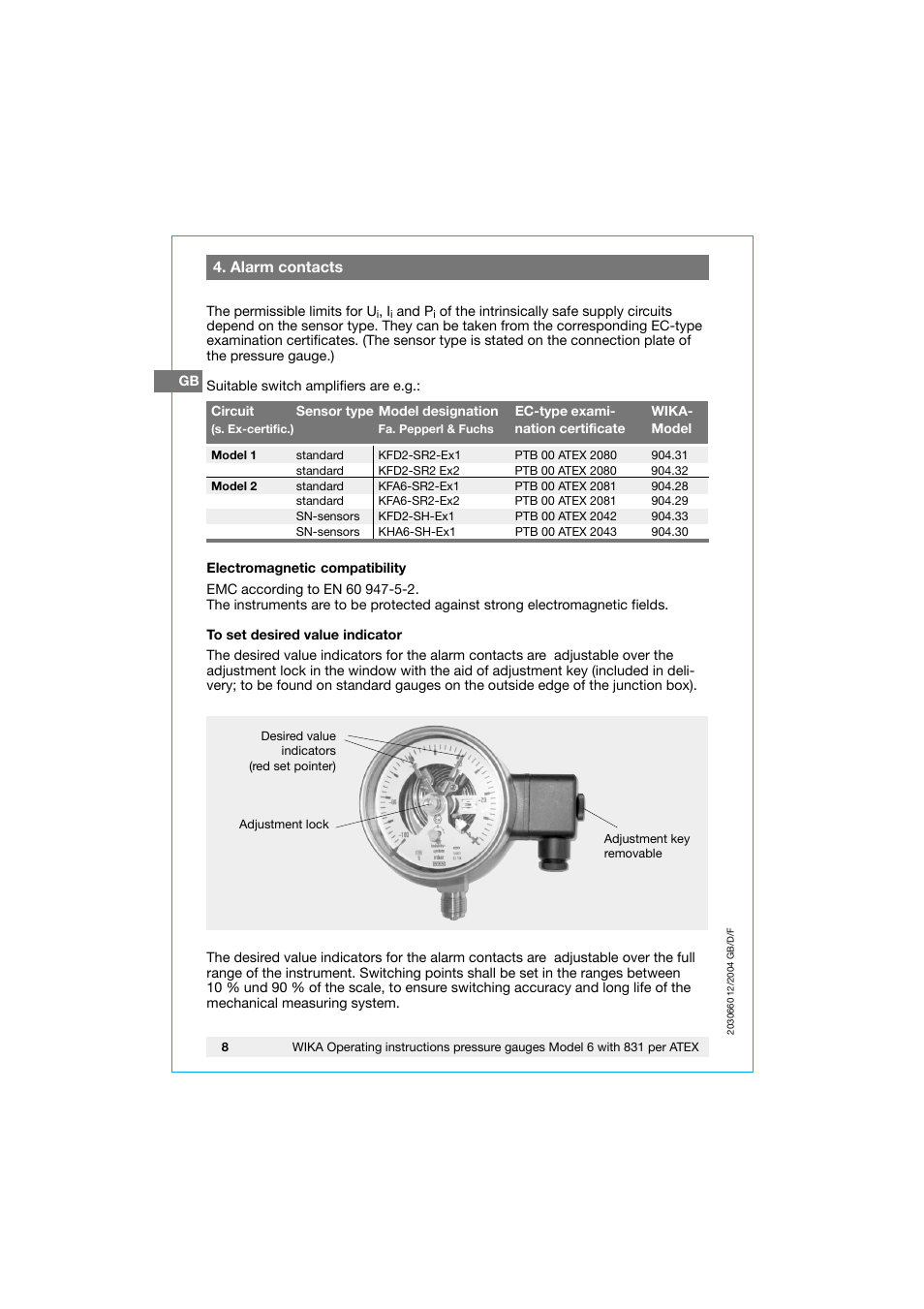 WIKA 630.20 User Manual | Page 8 / 52