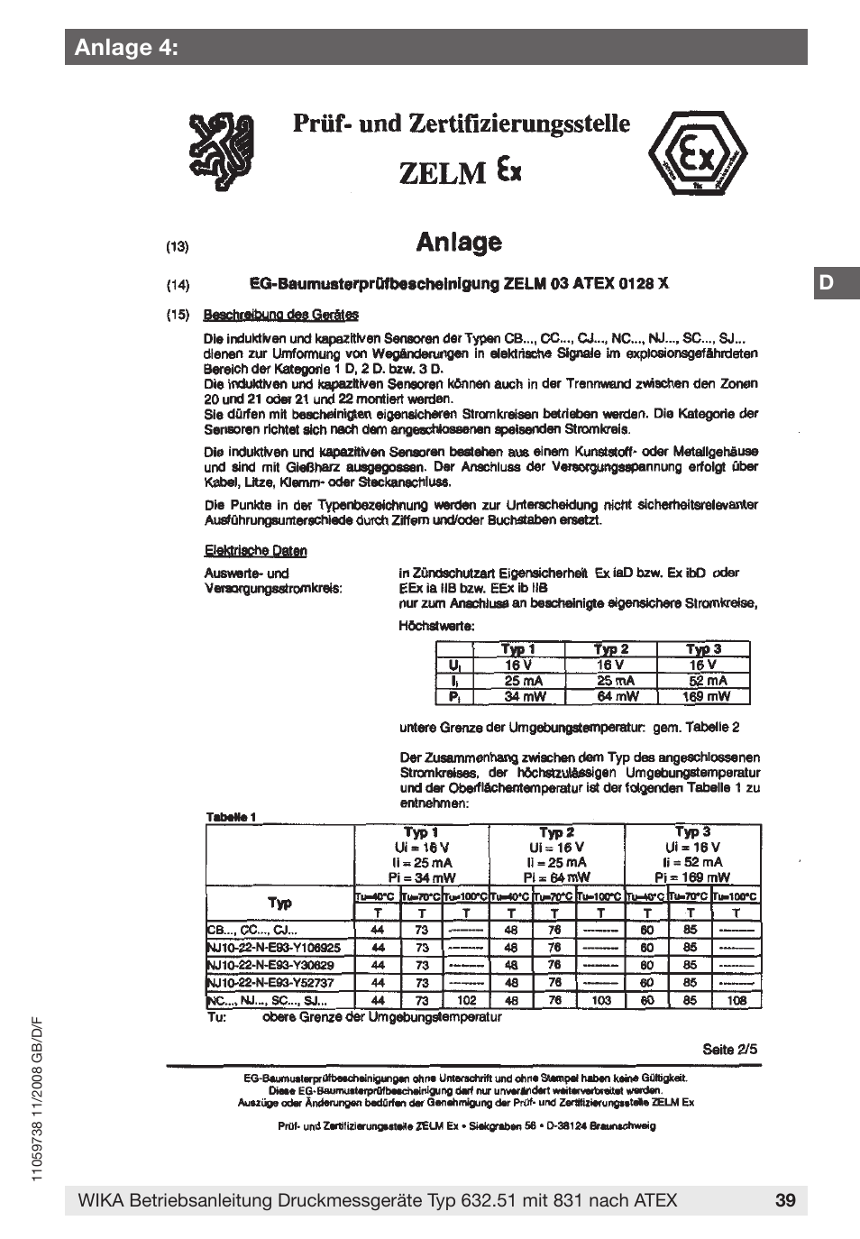 Anlage 4 | WIKA 632.51+8xx User Manual | Page 39 / 52