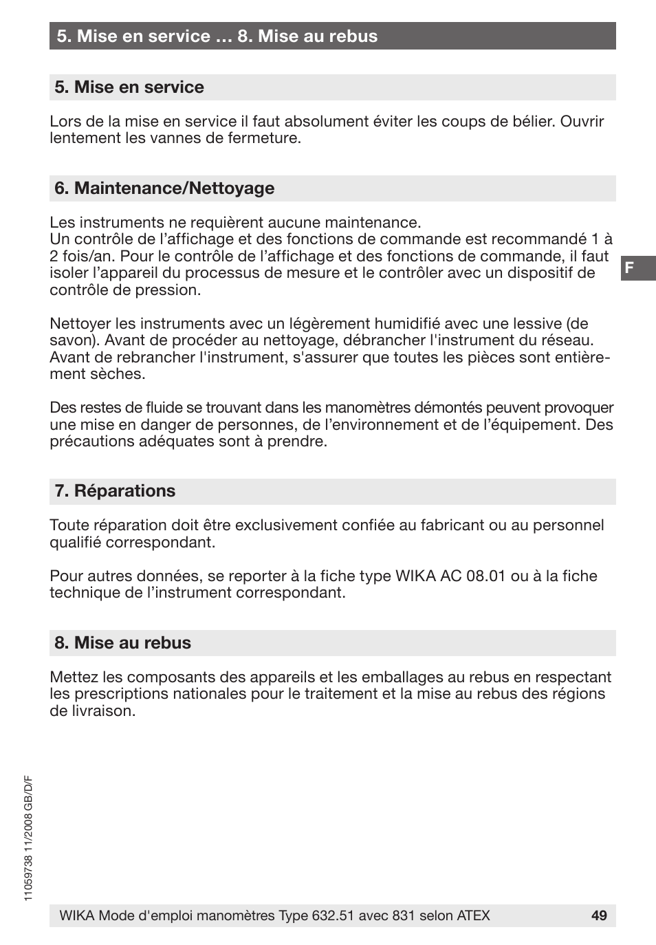 WIKA 632.51+8xx User Manual | Page 49 / 52