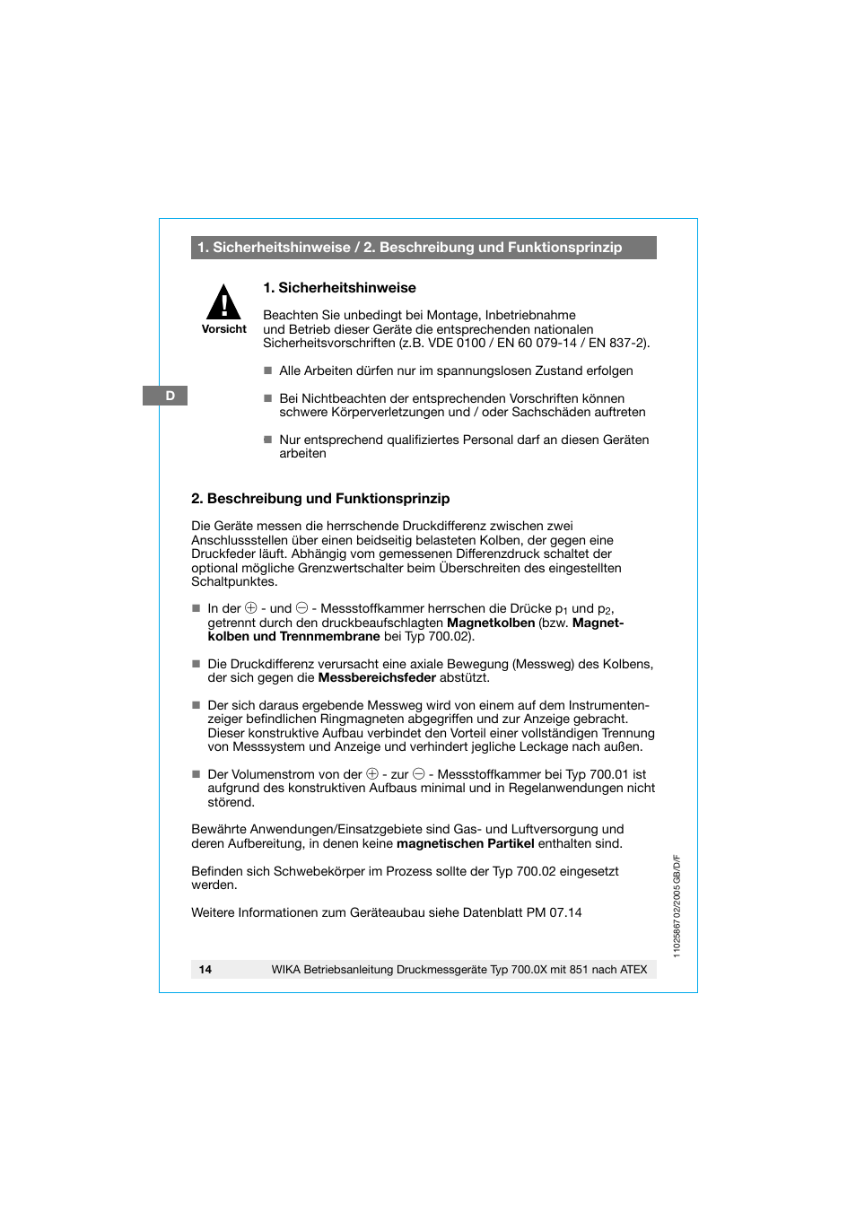 WIKA 700.02 User Manual | Page 14 / 32