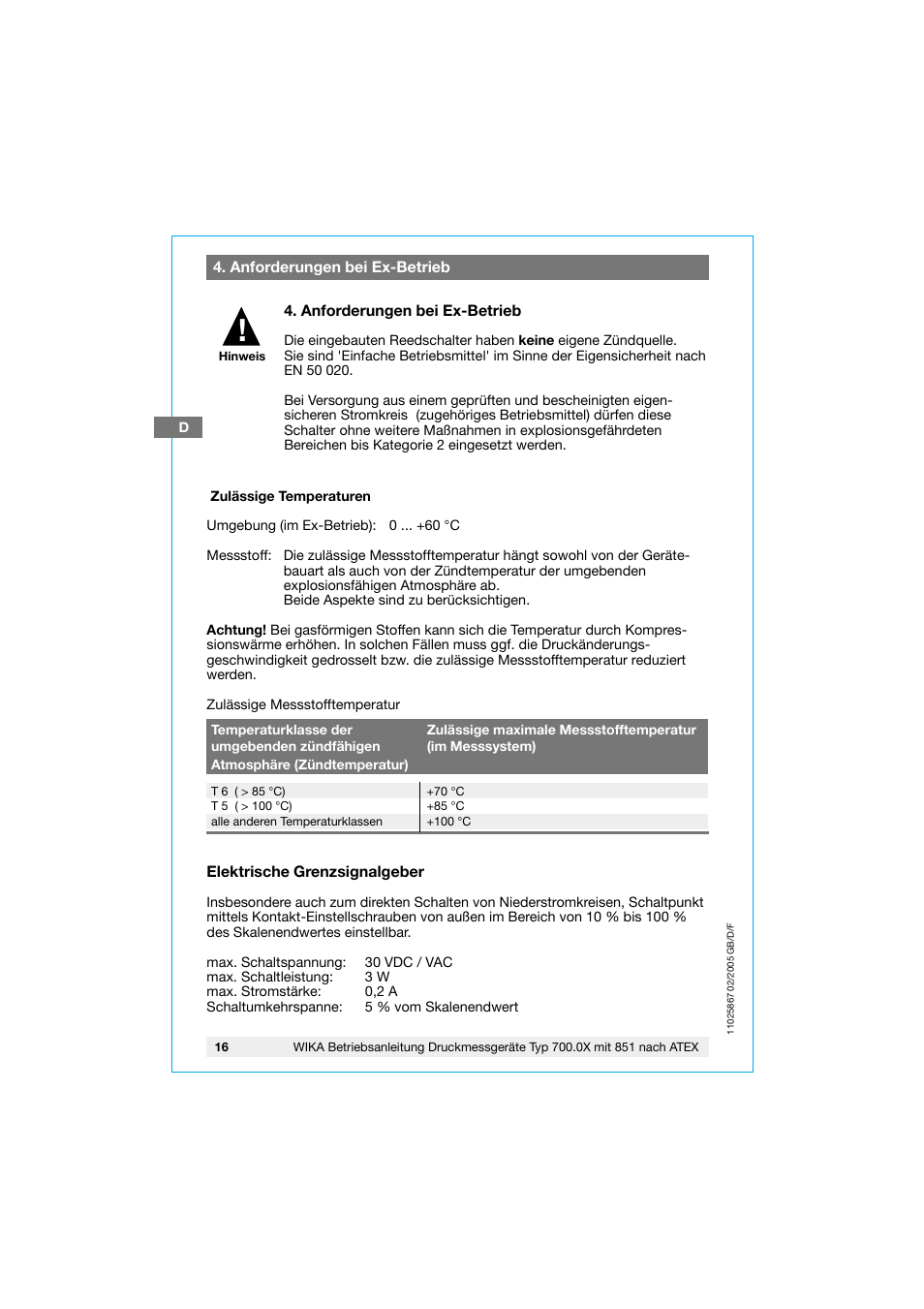 WIKA 700.02 User Manual | Page 16 / 32
