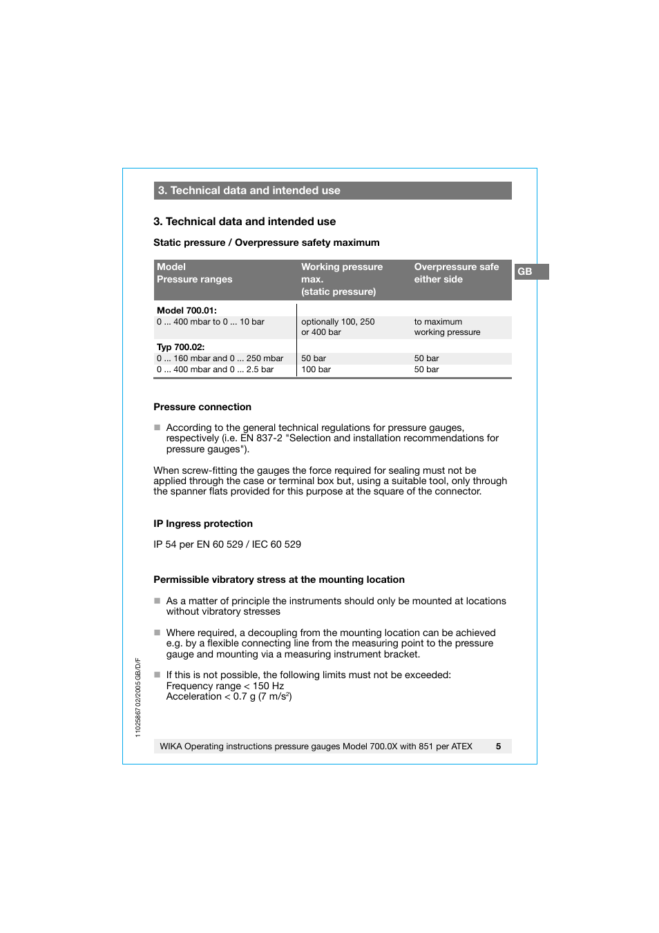 WIKA 700.02 User Manual | Page 5 / 32