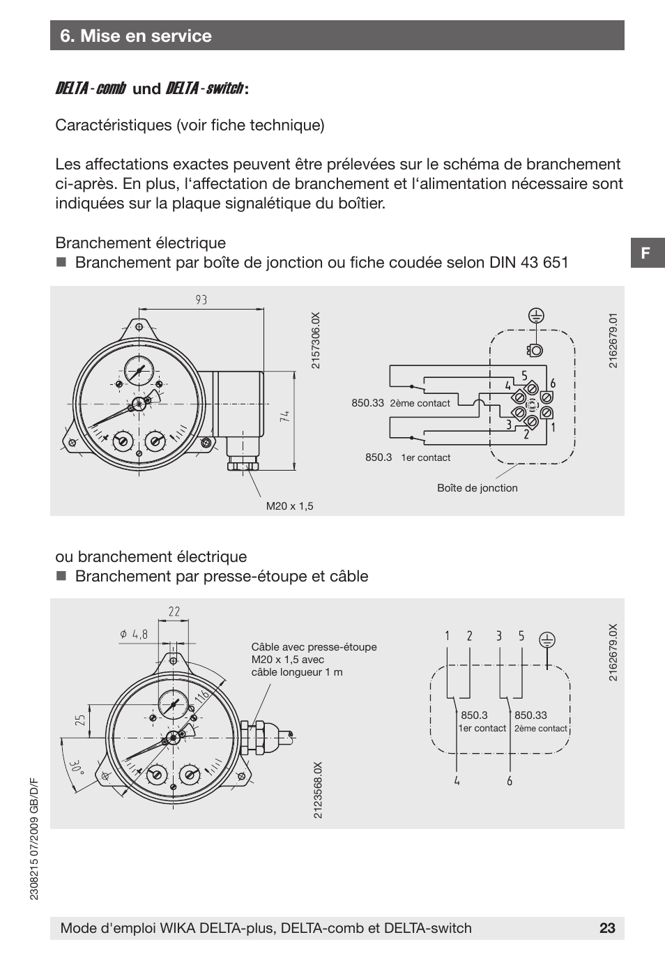 Mise en service | WIKA 851.02.100 User Manual | Page 23 / 28