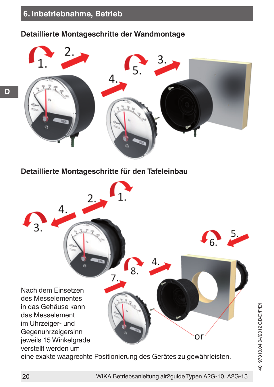 WIKA A2G-15 User Manual | Page 20 / 56