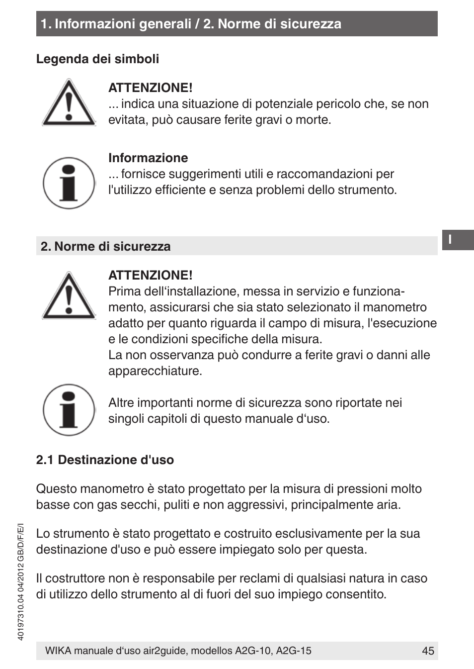 WIKA A2G-15 User Manual | Page 45 / 56