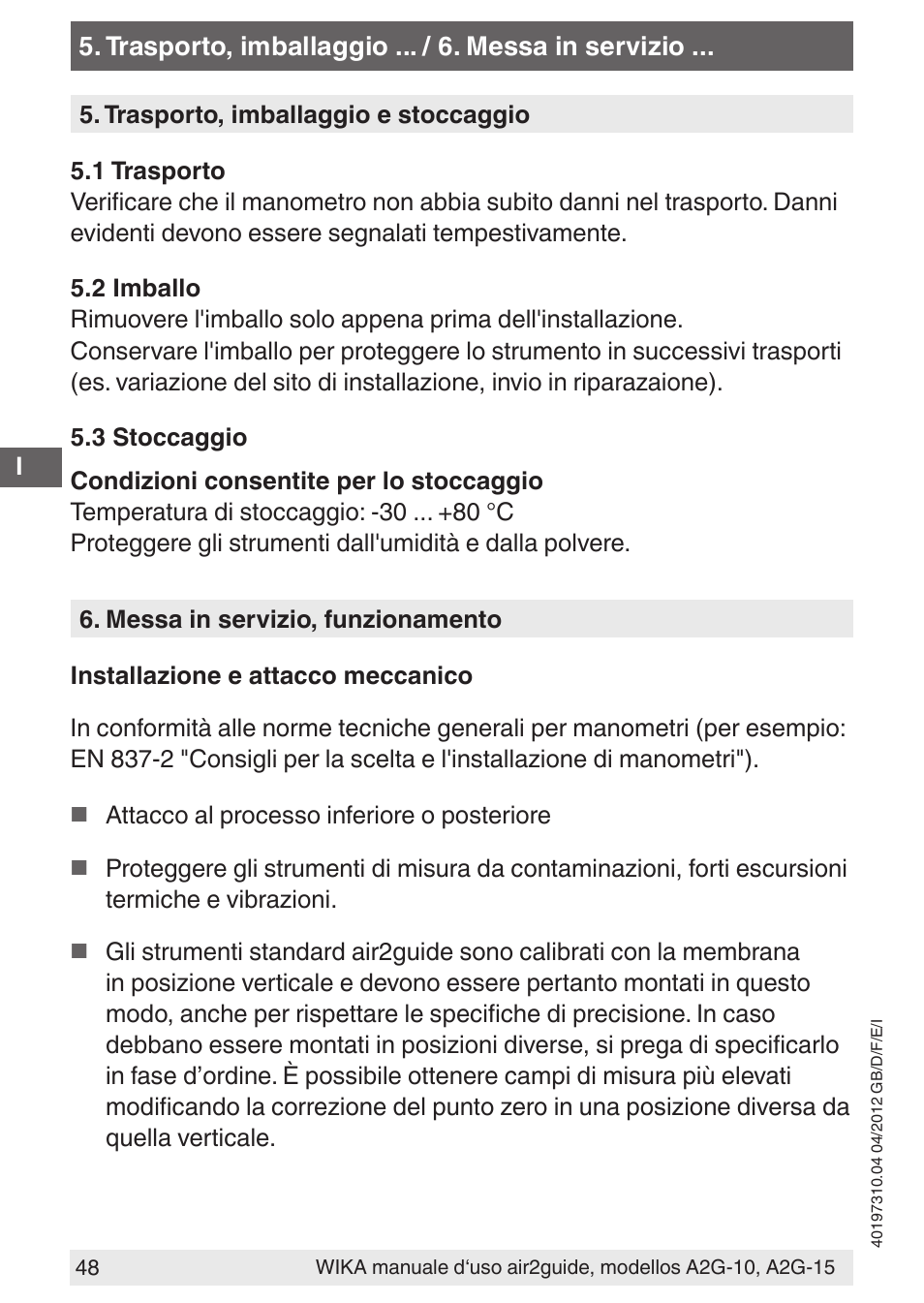 WIKA A2G-15 User Manual | Page 48 / 56