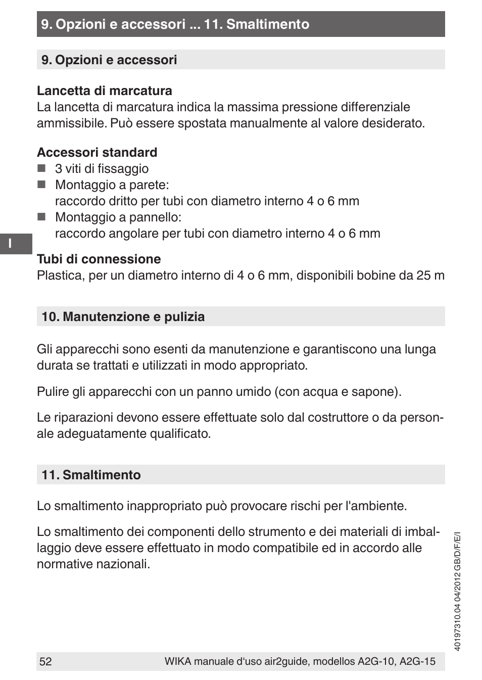 WIKA A2G-15 User Manual | Page 52 / 56