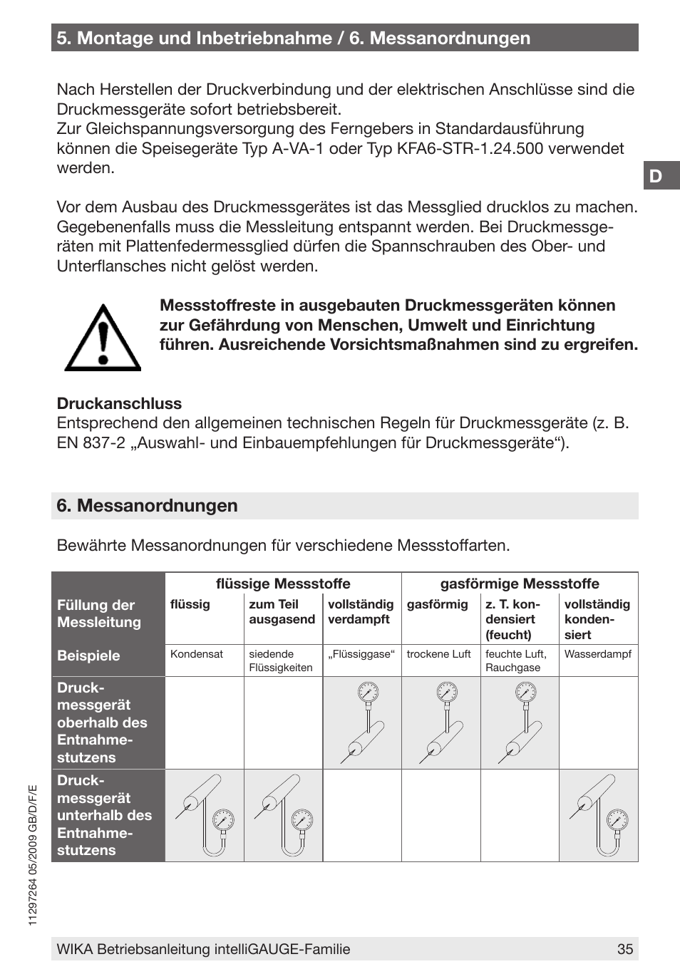 Messanordnungen | WIKA PGT43.100 User Manual | Page 35 / 88