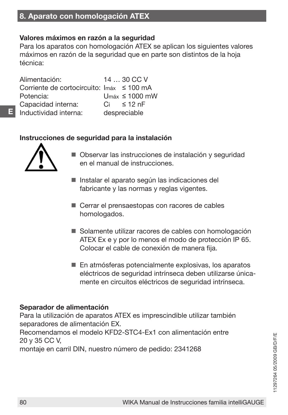 Aparato con homologación atex | WIKA PGT43.100 User Manual | Page 80 / 88