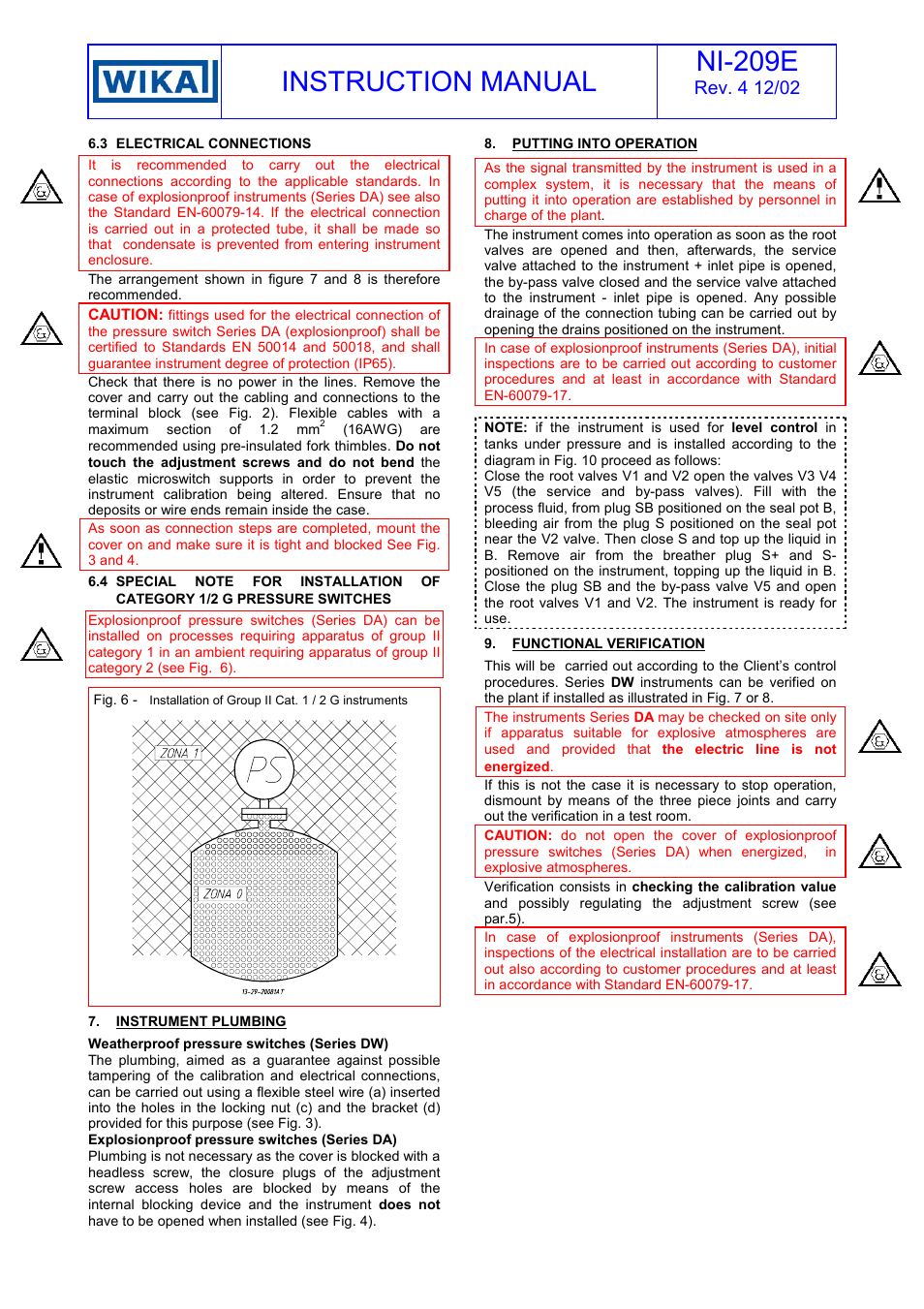 Instruction manual ni-209e | WIKA DA10 User Manual | Page 5 / 7