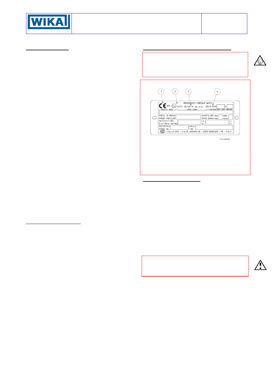 Instruction manual ni-222e | WIKA BWX User Manual | Page 2 / 7