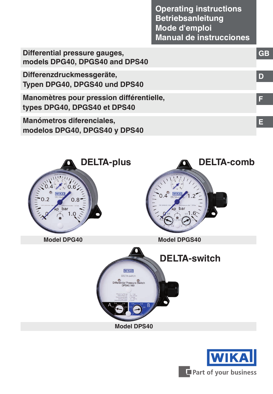 WIKA DPS40 User Manual | 92 pages