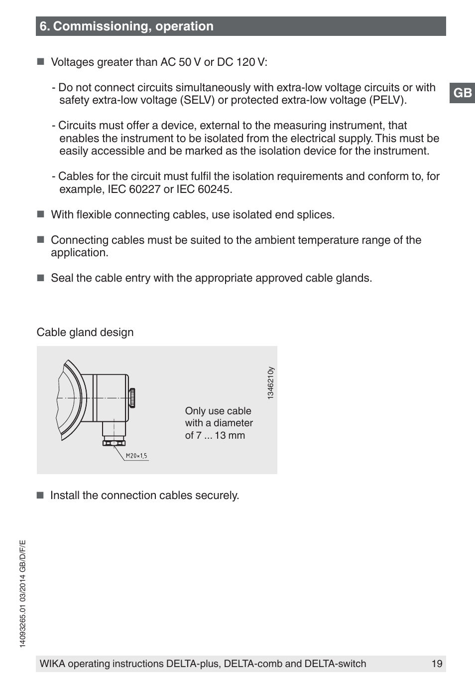 Commissioning, operation | WIKA DPS40 User Manual | Page 19 / 92