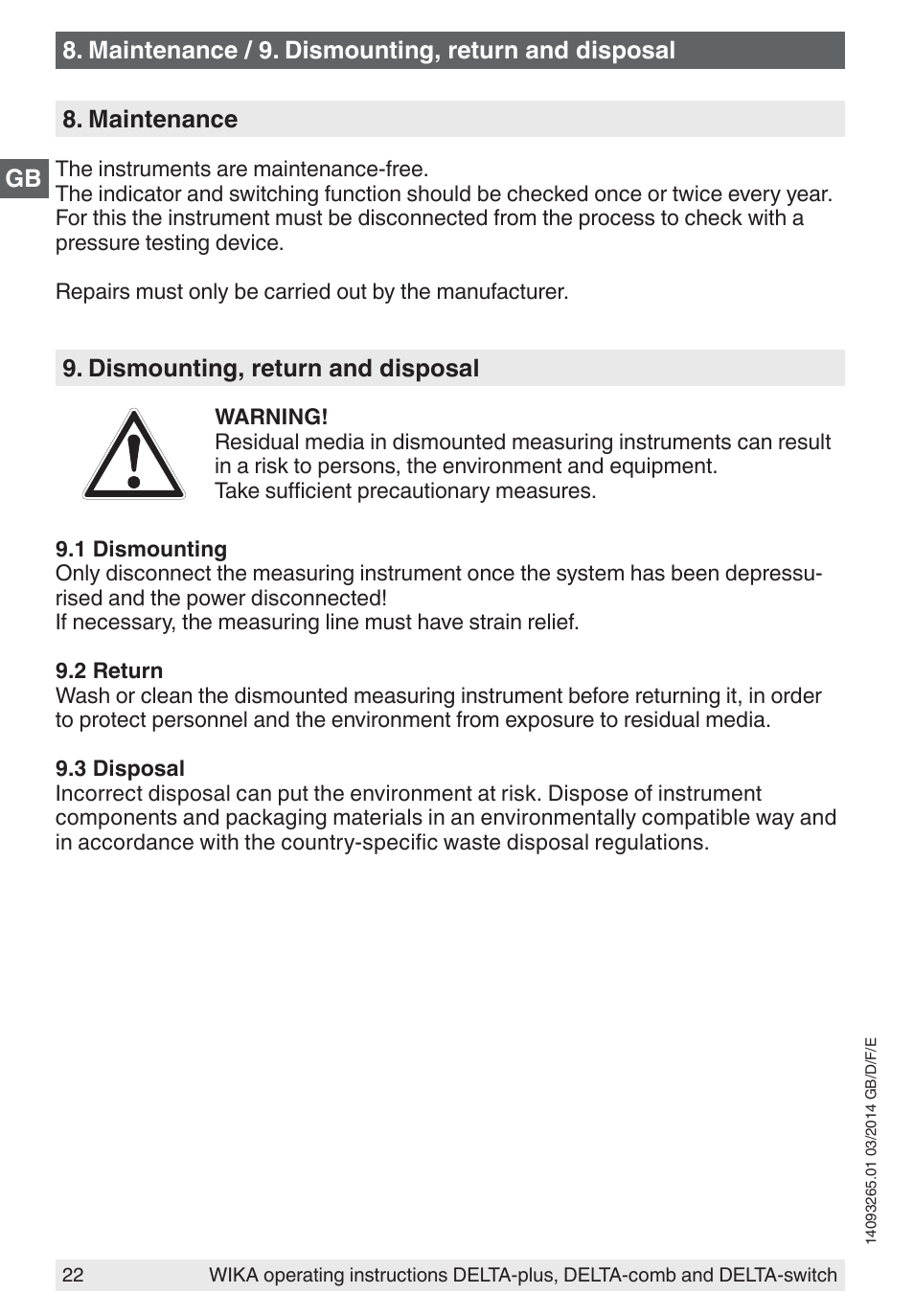 WIKA DPS40 User Manual | Page 22 / 92