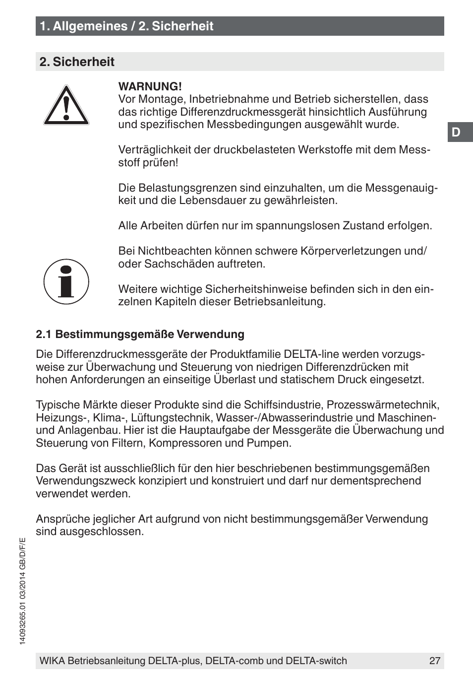 WIKA DPS40 User Manual | Page 27 / 92