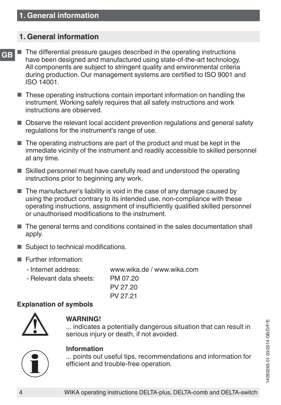 General information | WIKA DPS40 User Manual | Page 4 / 92