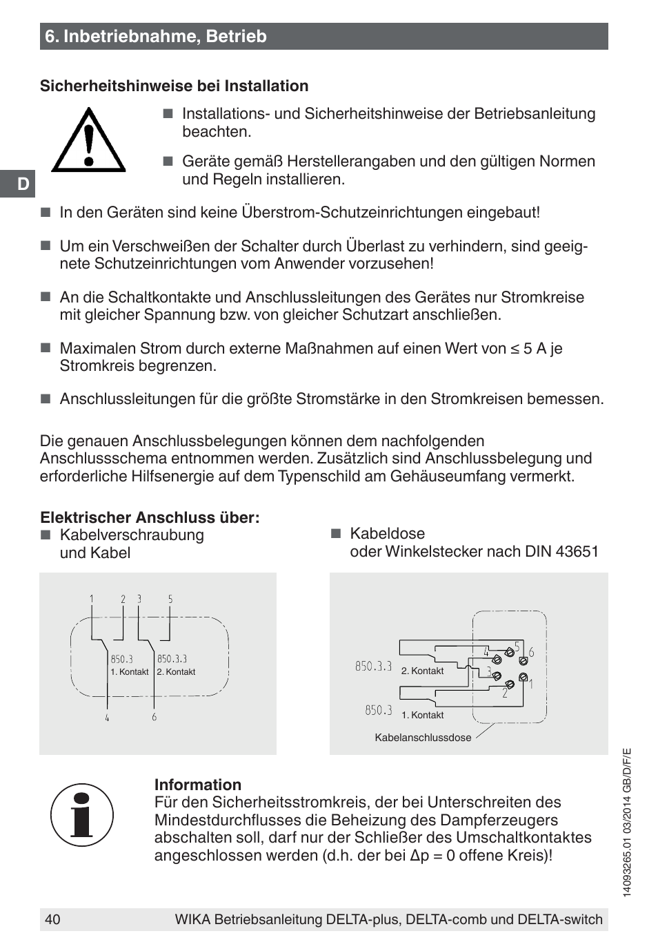 Inbetriebnahme, betrieb | WIKA DPS40 User Manual | Page 40 / 92