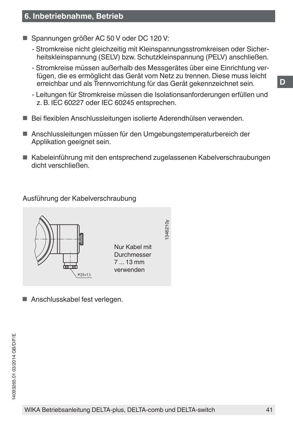 Inbetriebnahme, betrieb | WIKA DPS40 User Manual | Page 41 / 92