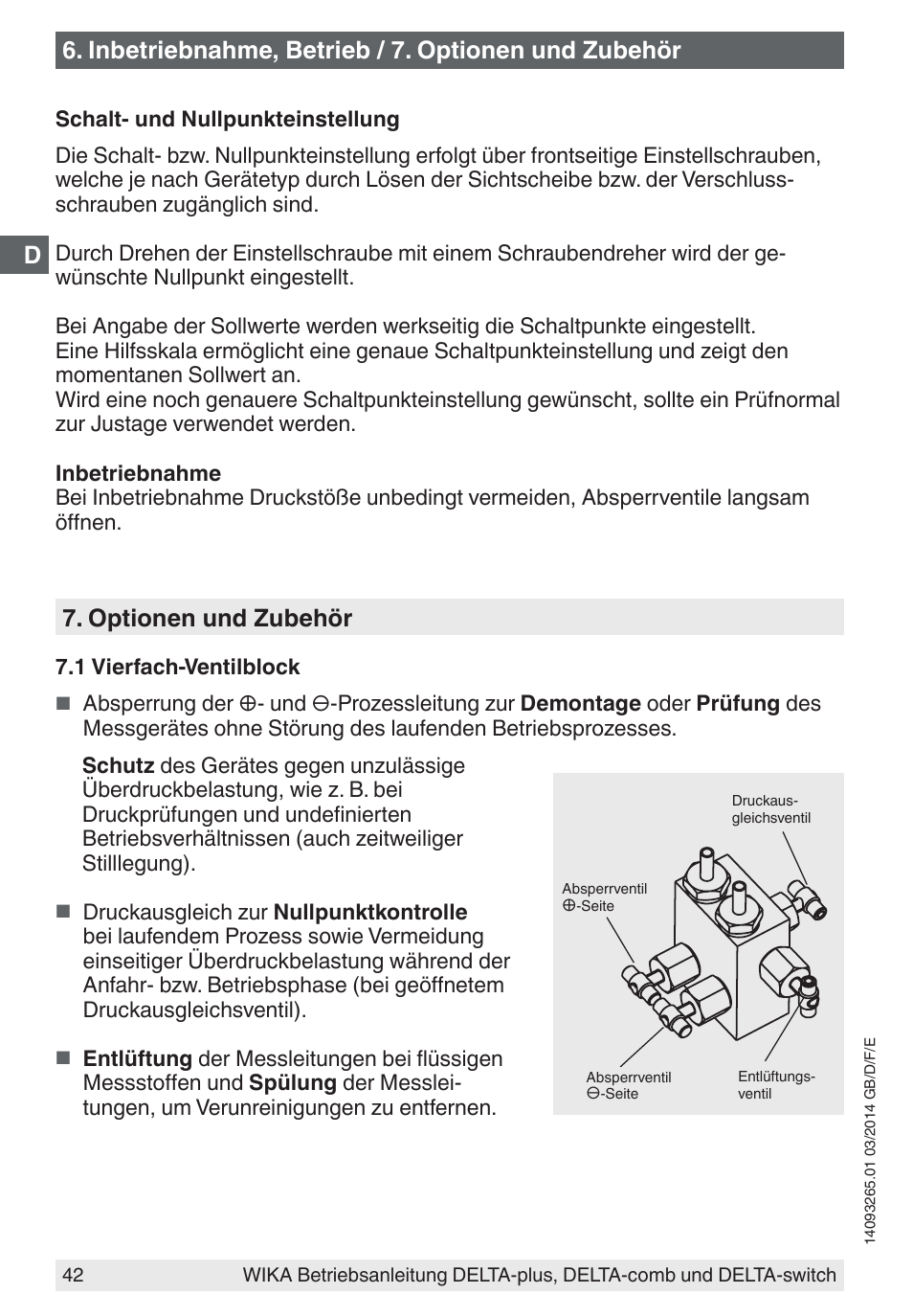 Optionen und zubehör | WIKA DPS40 User Manual | Page 42 / 92