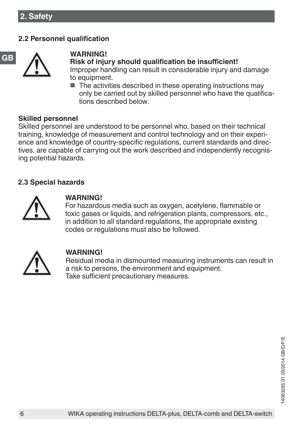 WIKA DPS40 User Manual | Page 6 / 92