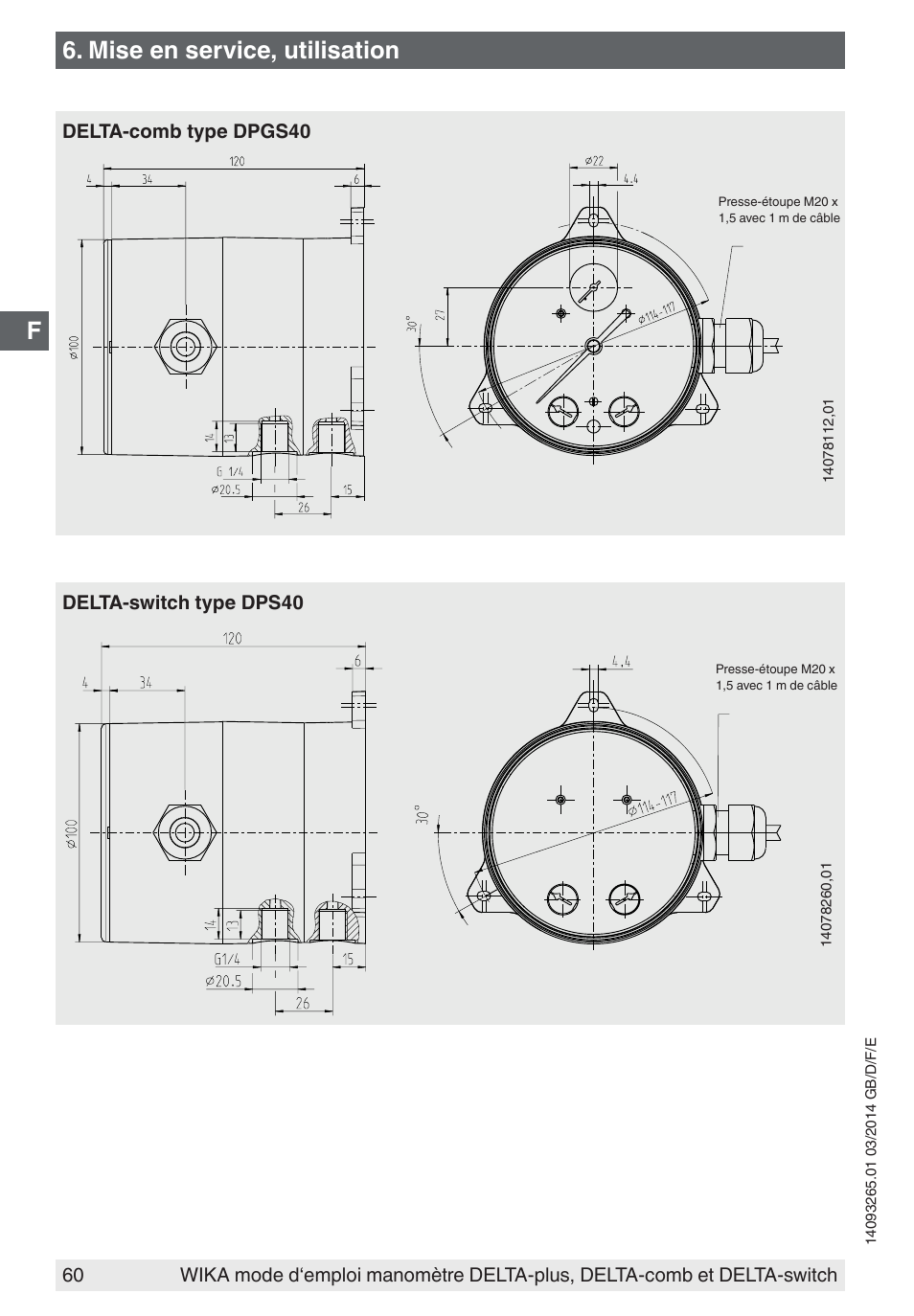 Mise en service, utilisation | WIKA DPS40 User Manual | Page 60 / 92