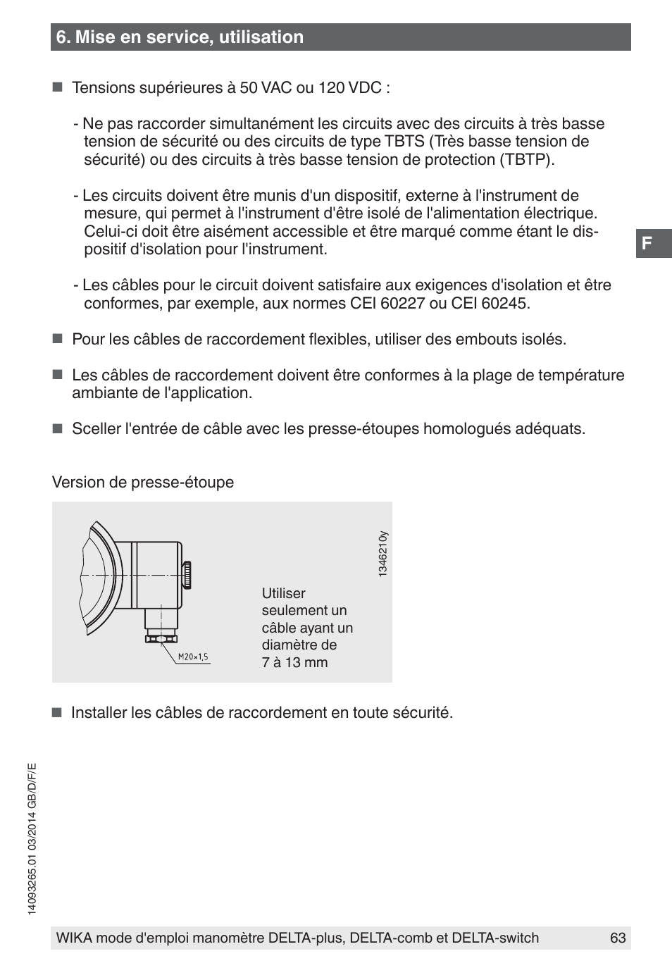 Mise en service, utilisation | WIKA DPS40 User Manual | Page 63 / 92