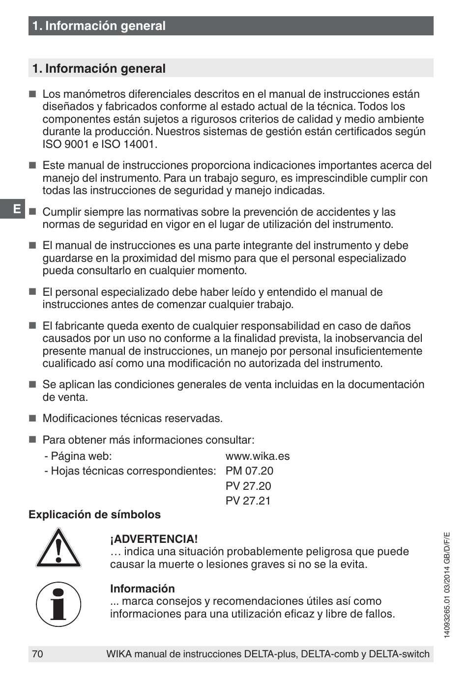 Información general | WIKA DPS40 User Manual | Page 70 / 92