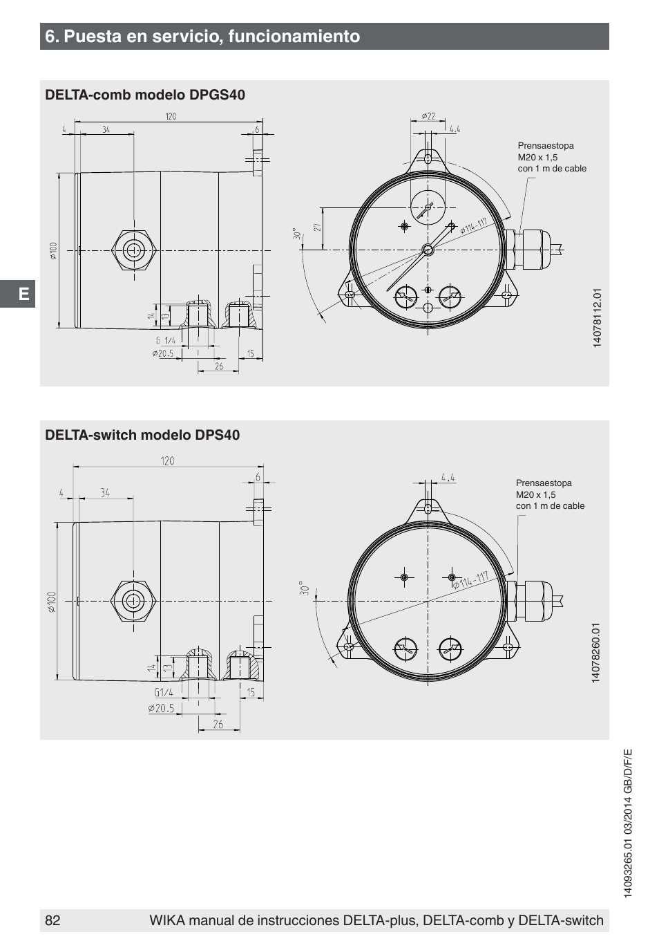 Puesta en servicio, funcionamiento | WIKA DPS40 User Manual | Page 82 / 92