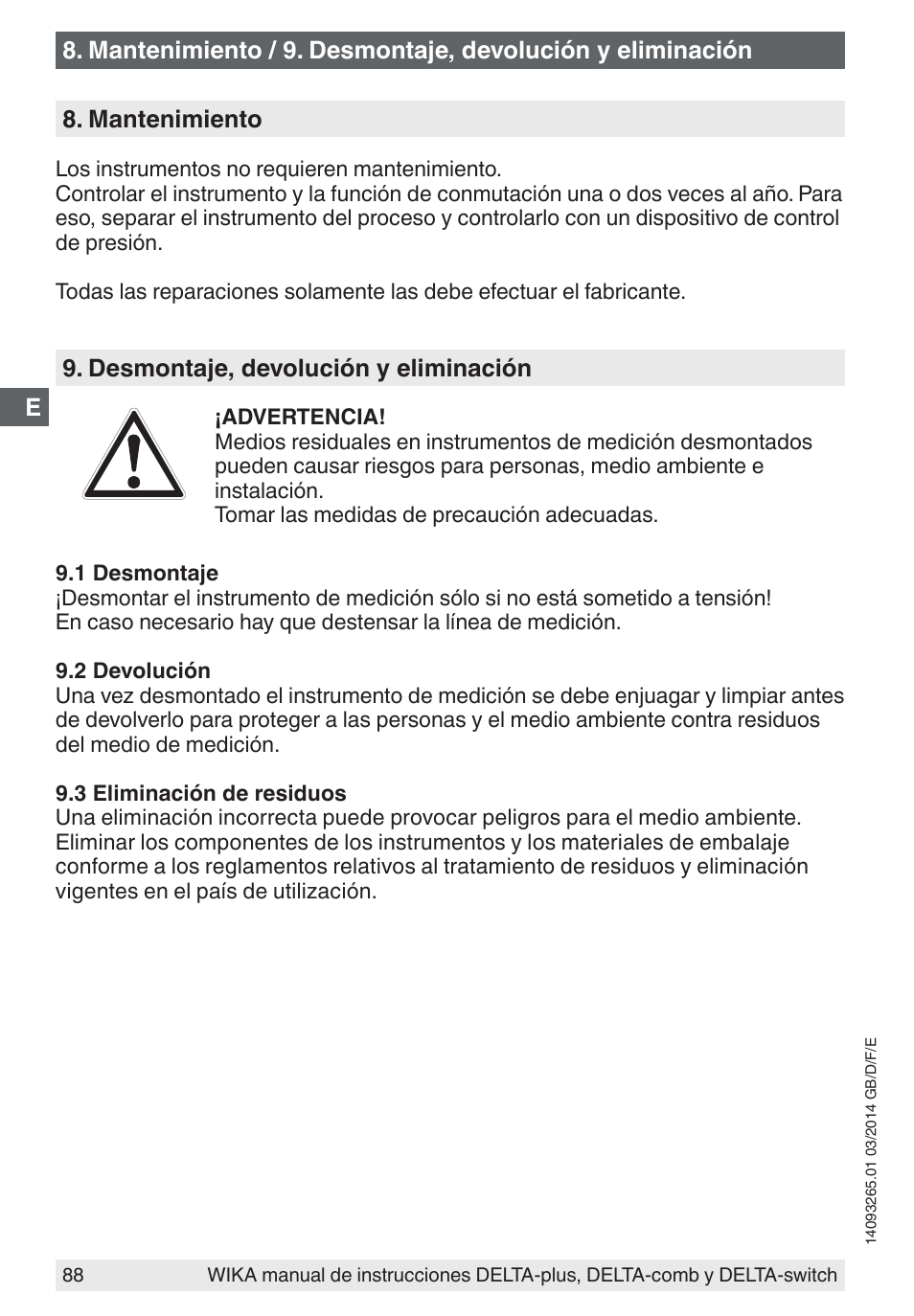 WIKA DPS40 User Manual | Page 88 / 92