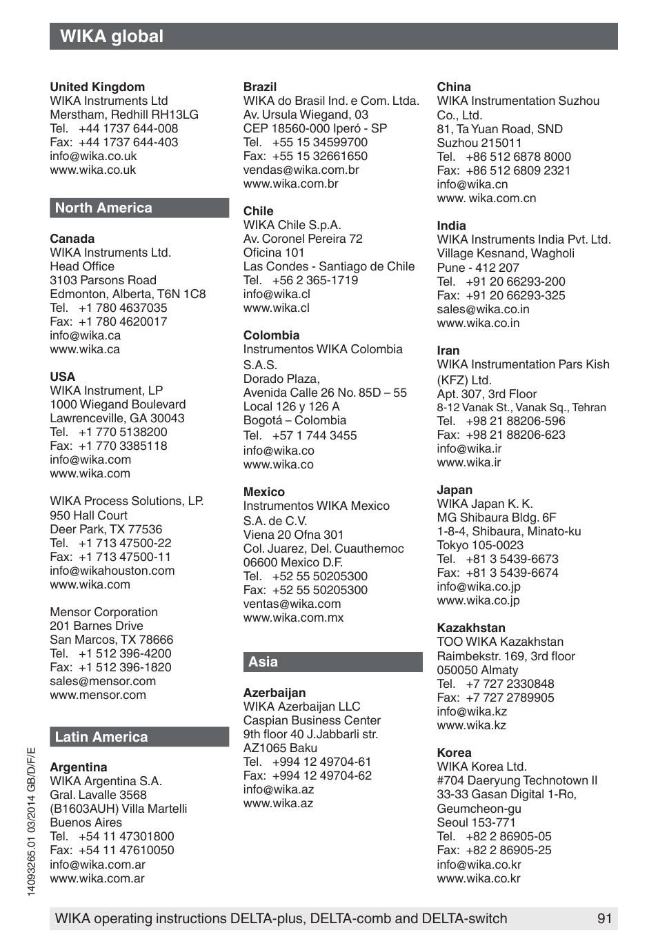 Wika global | WIKA DPS40 User Manual | Page 91 / 92