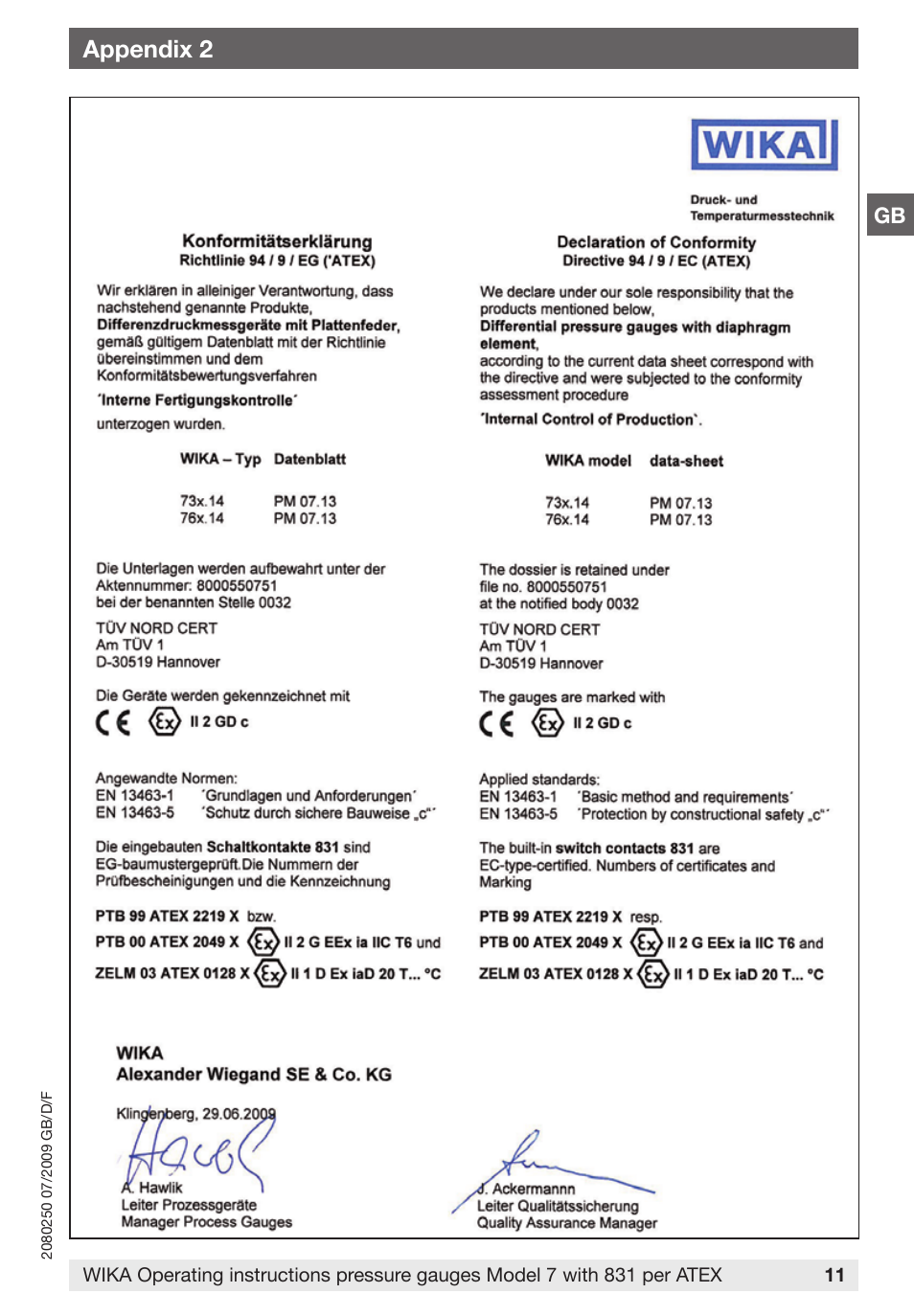 Appendix 2 | WIKA DPGS43HP.160 User Manual | Page 11 / 56