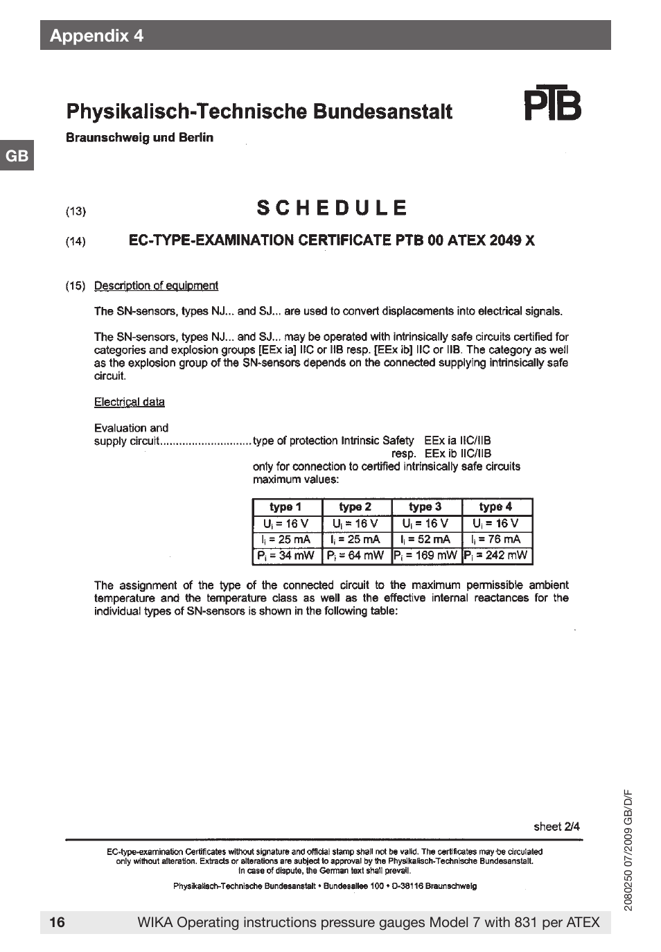 Appendix 4 | WIKA DPGS43HP.160 User Manual | Page 16 / 56