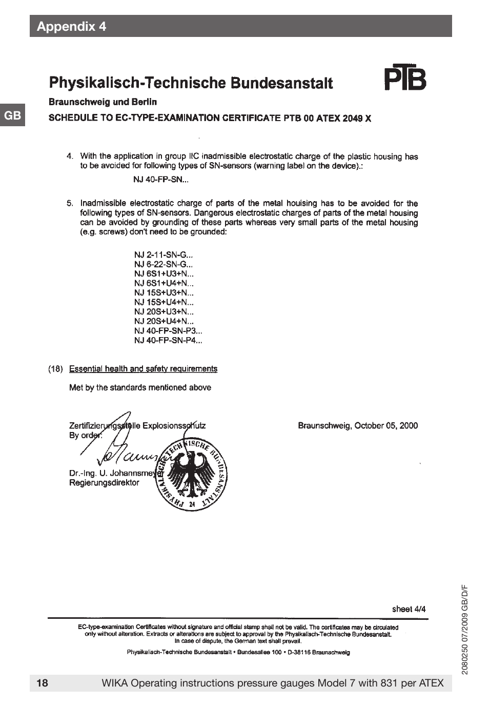 Appendix 4 | WIKA DPGS43HP.160 User Manual | Page 18 / 56