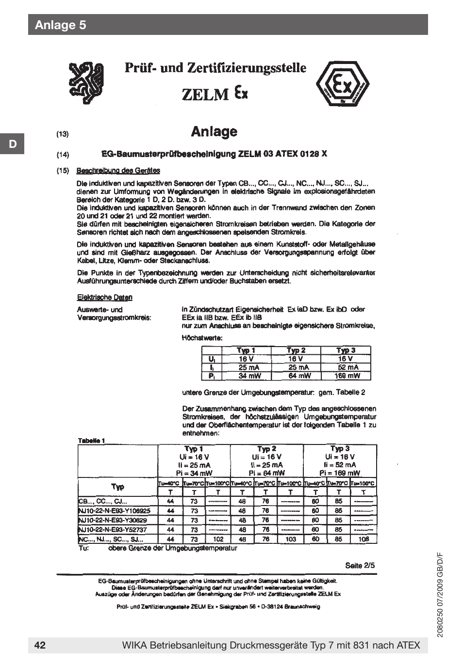 Anlage 5 | WIKA DPGS43HP.160 User Manual | Page 42 / 56