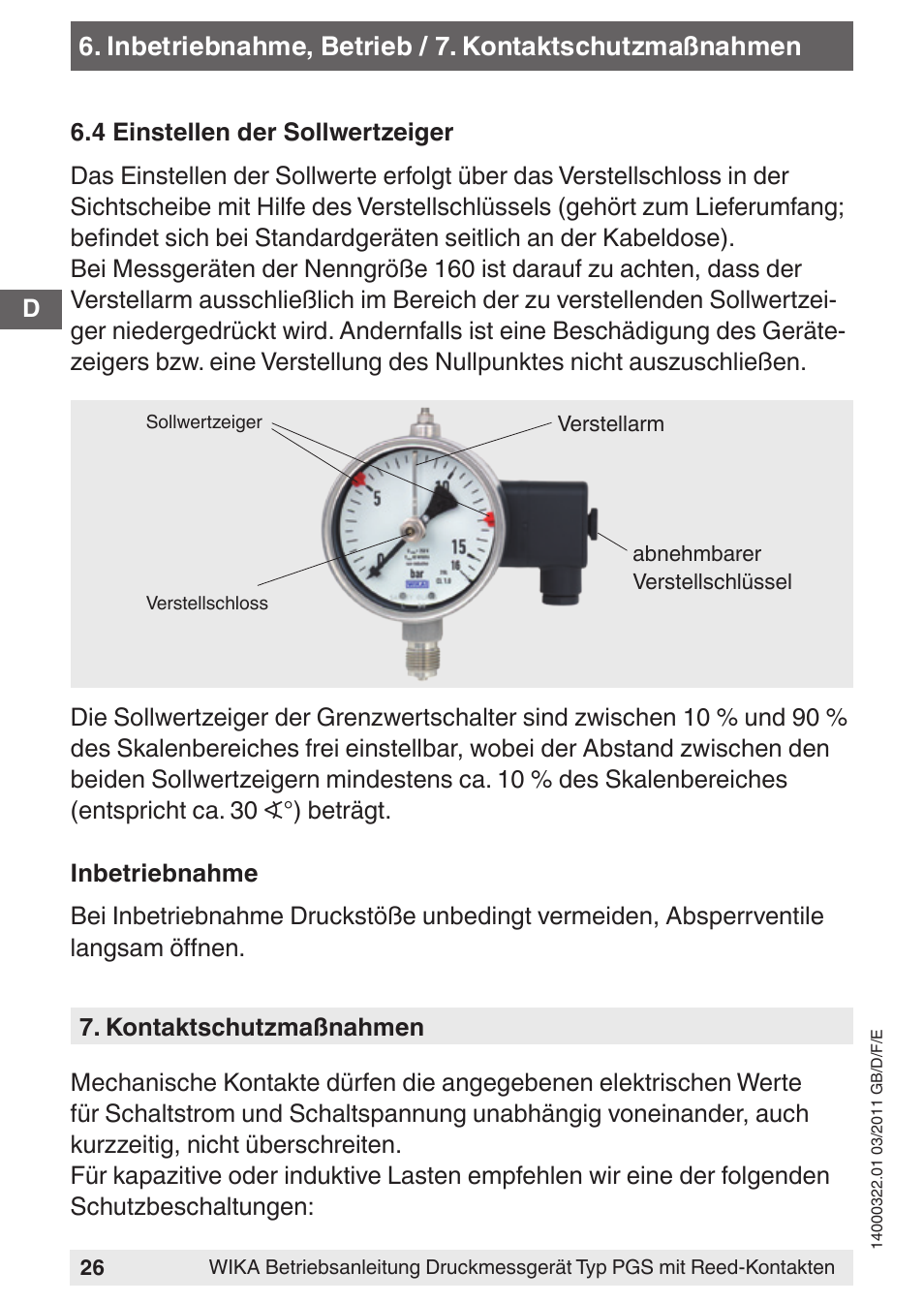 WIKA PGS23.160 User Manual | Page 26 / 60