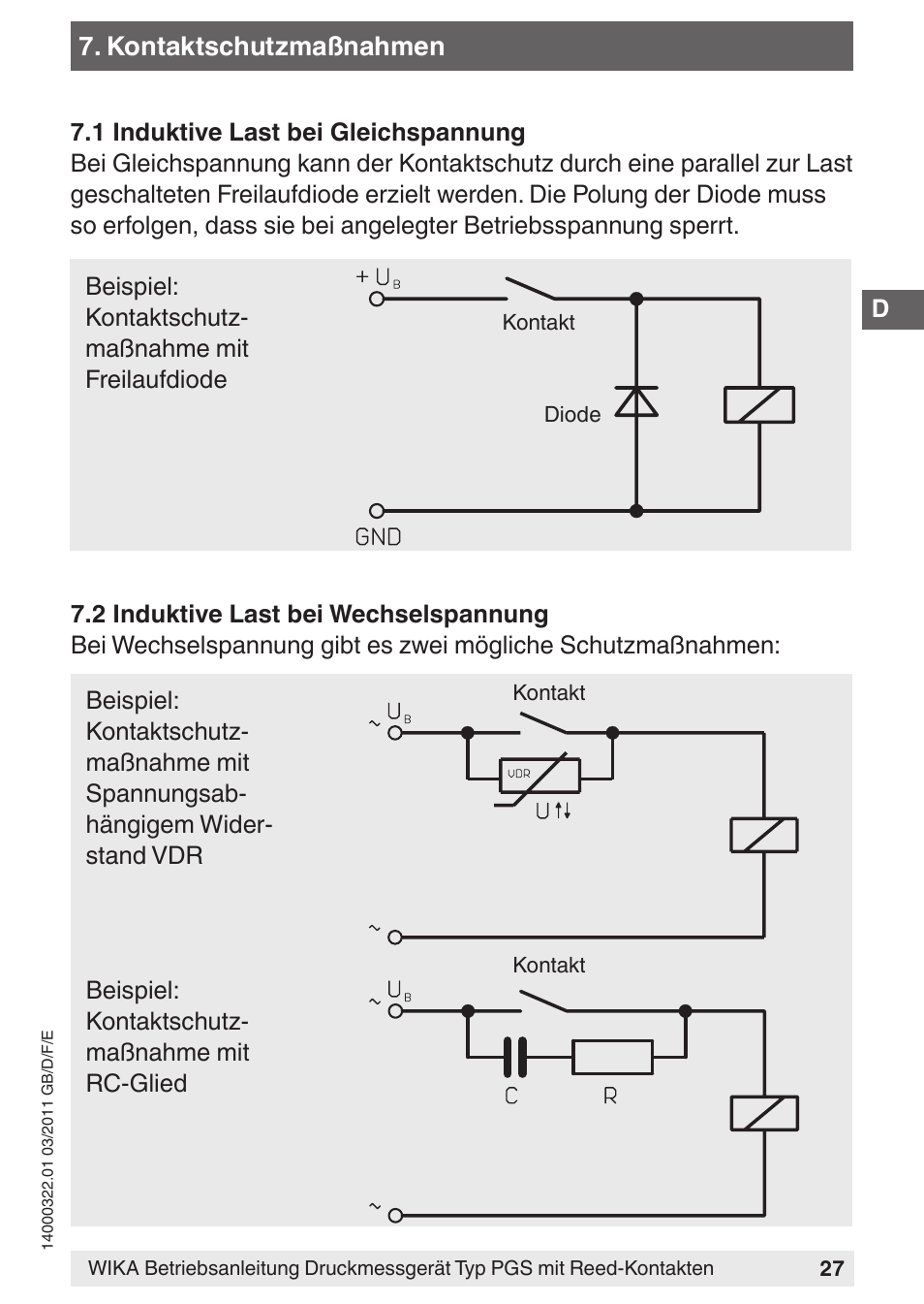 WIKA PGS23.160 User Manual | Page 27 / 60