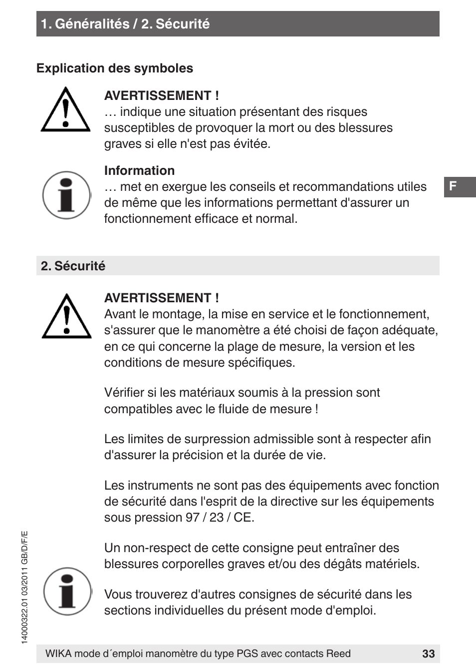WIKA PGS23.160 User Manual | Page 33 / 60