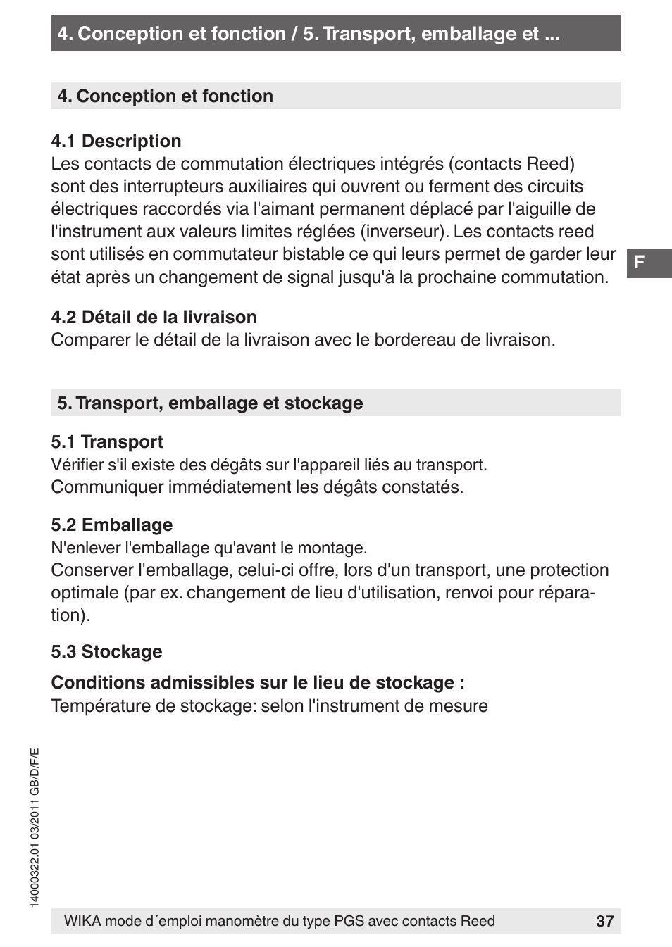 WIKA PGS23.160 User Manual | Page 37 / 60