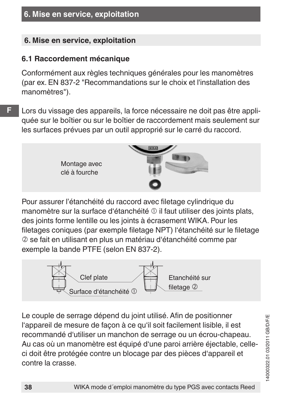 WIKA PGS23.160 User Manual | Page 38 / 60