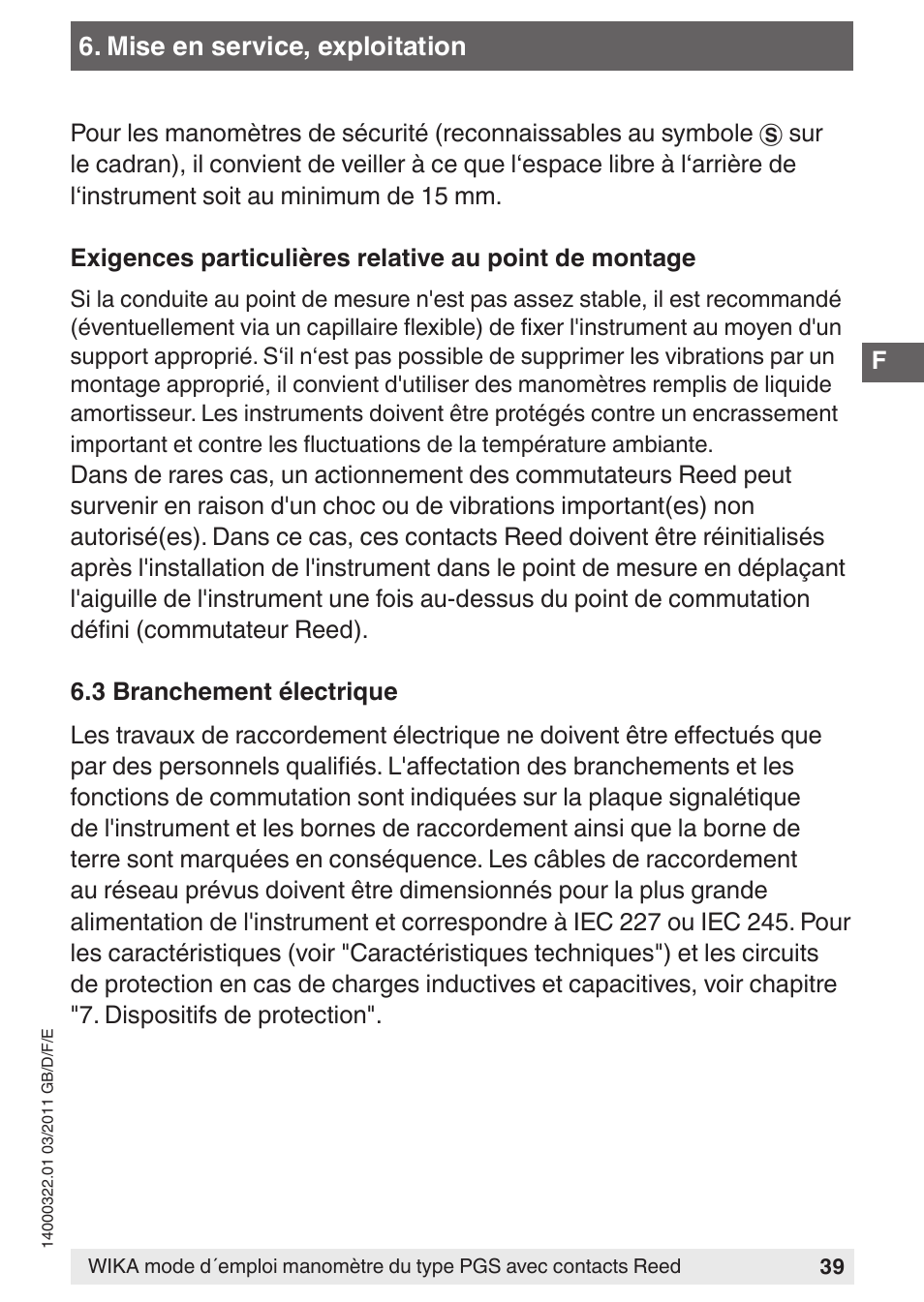 WIKA PGS23.160 User Manual | Page 39 / 60